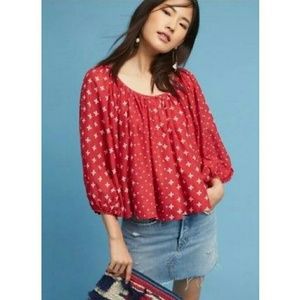 Anthropologie Kopal Red Shirt NWOT